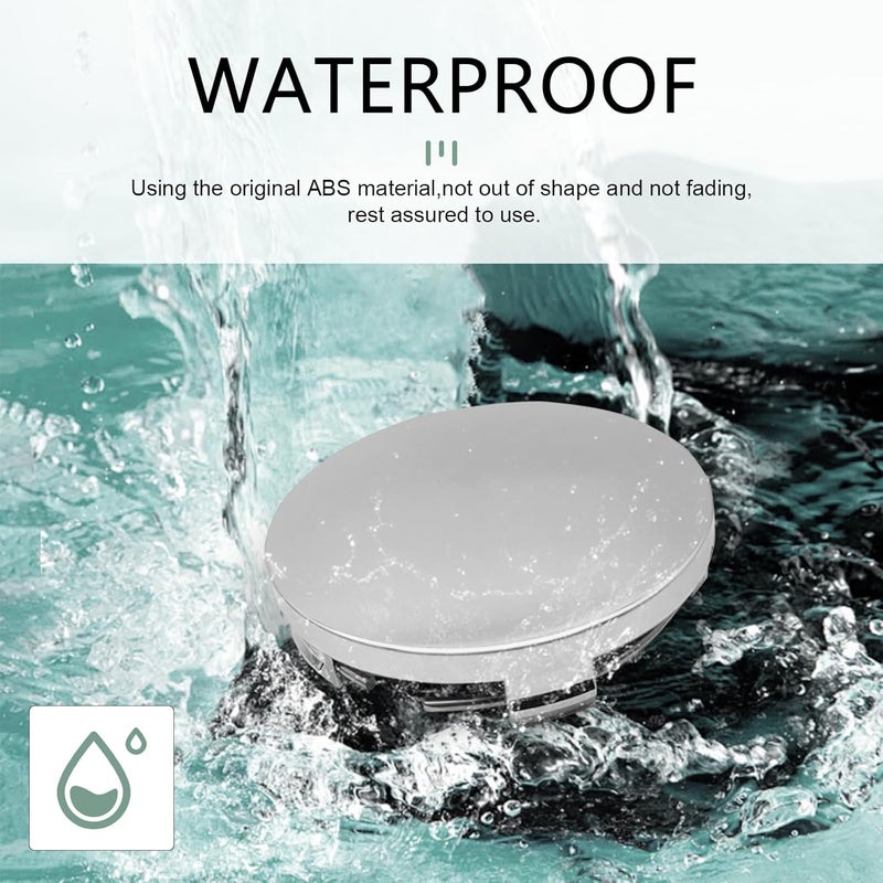 winterrock 4PCS Car Wheel Center Caps, ABS Snap-in Auto Wheel Center Hub Caps, 2.36" OD 2.2" ID Vehicle Rim Hub Caps, Anti-Fall Protective Cover, Universal for Car, SUV, Sedan, Truck (Silver) - Image 5
